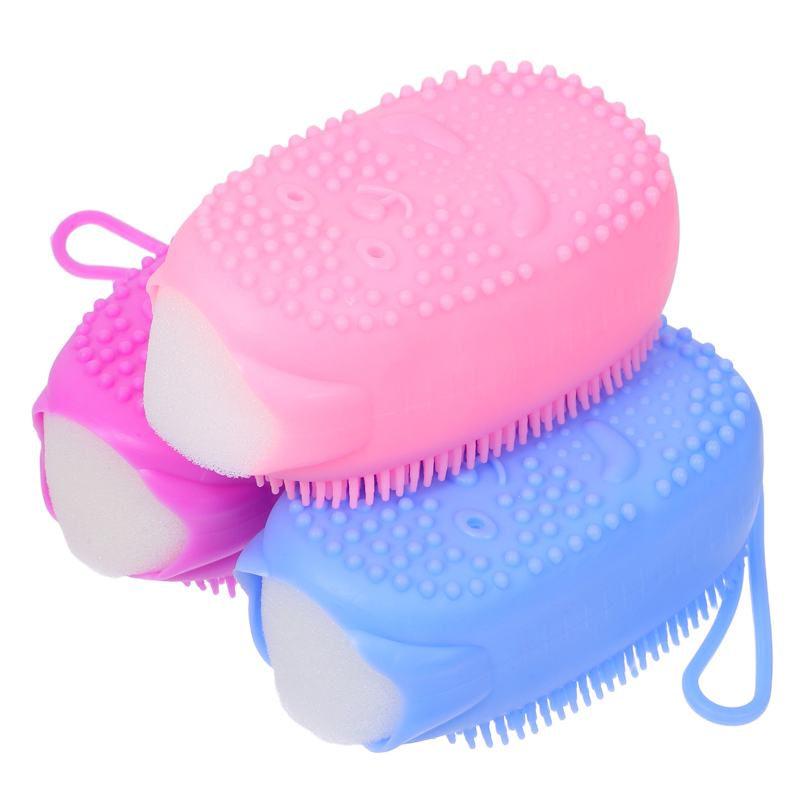 Body Brush - 3 éponges exfoliantes pour le corps,