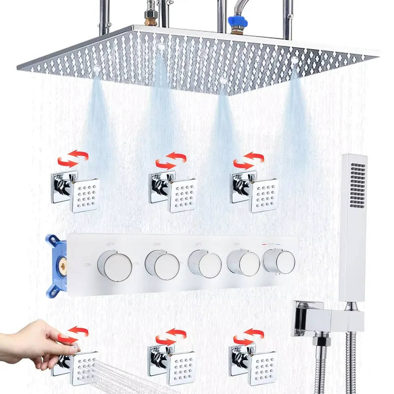 Body Brush - Ensemble de douche complet avec pommeau
