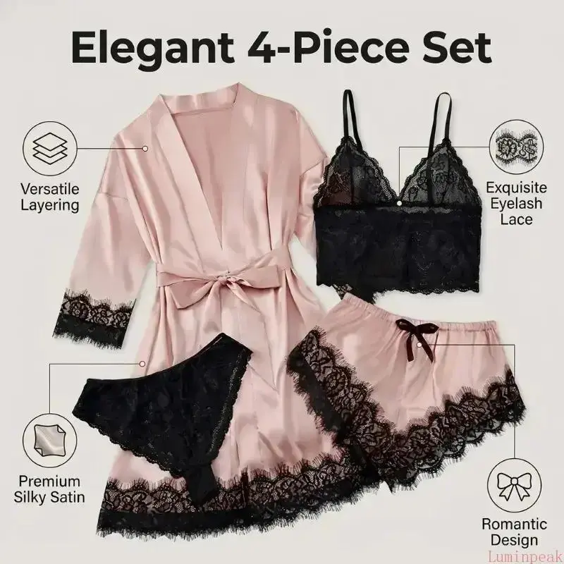 Ensemble de pyjama en satin 4  - Bathrobe avis et prix