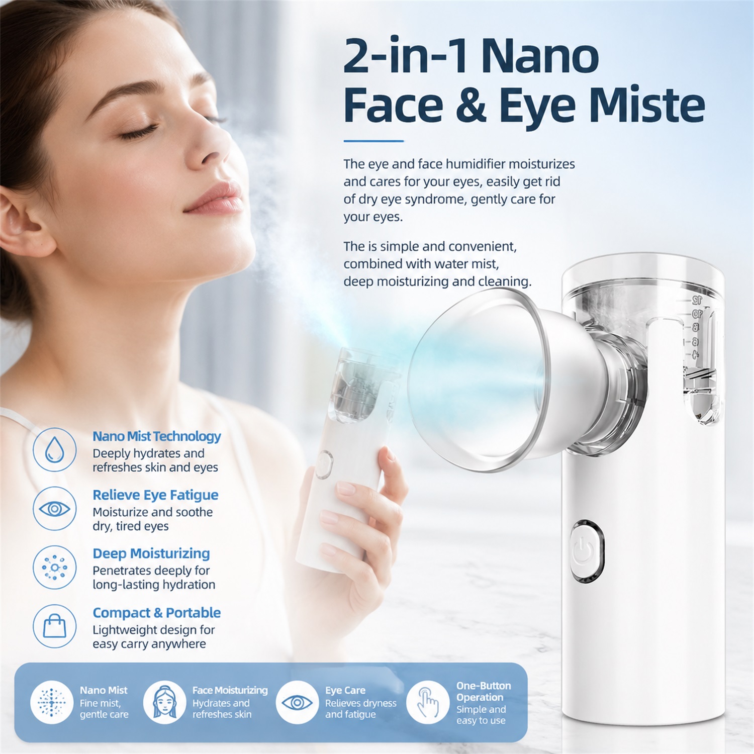 Vaporisateur facial 2-en-1 en  - Face Steamer avis et prix